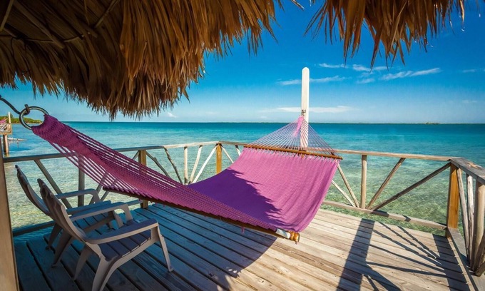 Thatch Caye Resort | Overwater Bungalow w/Private Patio & Incredible Ocean Views