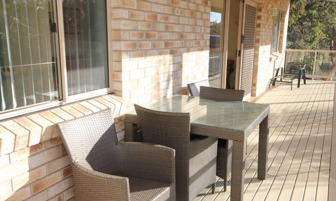 Dunbogan House | Pacific Breeze - ocean views from BBQ deck