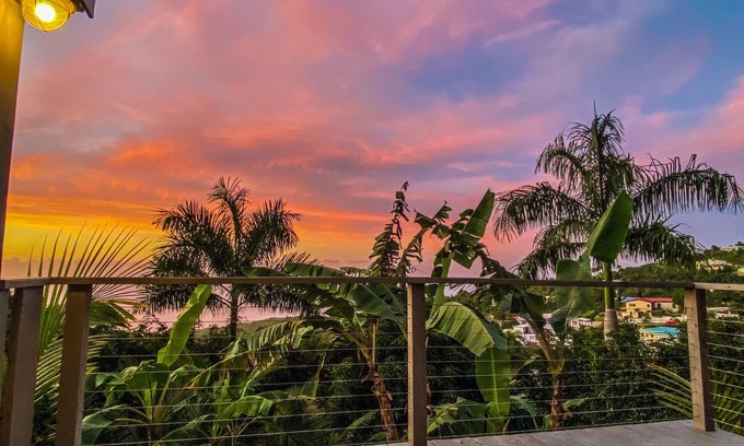 Estate Pearl Apartment | Palm Deck, a private slice of paradise overlooking the ocean