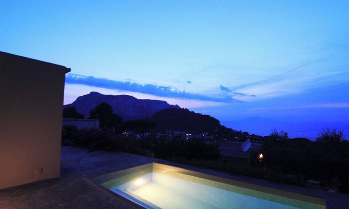 Tiberio Villa | Panoramic Villa with pool in Capri Town with garden and terrace