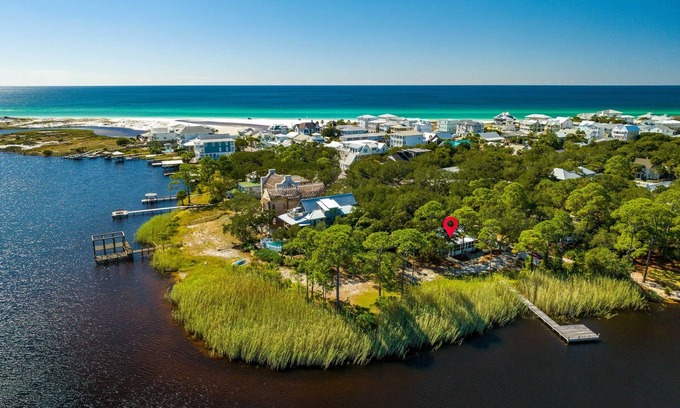 Grayton Beach House | Papa's Hideaway- secluded cottage in Grayton on the lake