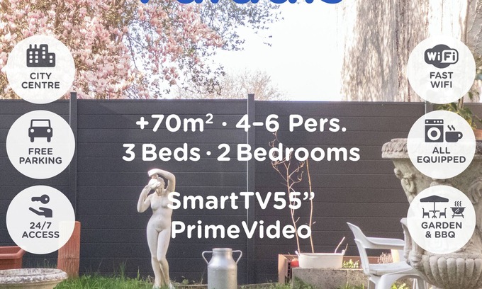 Verdun Apartment | Paradis - Cosy Comfy 3Beds 70m² Central FastWiFi SmartTV55" PrimeVideo BBQ