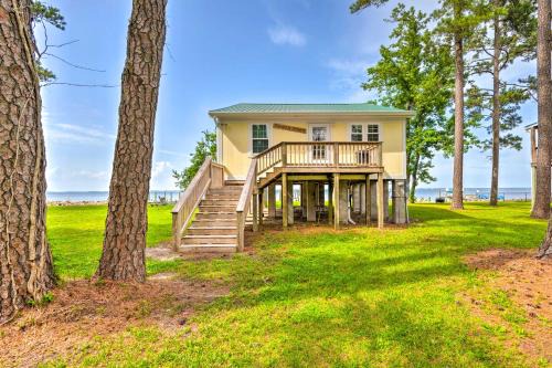 Hobucken House | Paradise Point Pamlico River Home with Dock and View