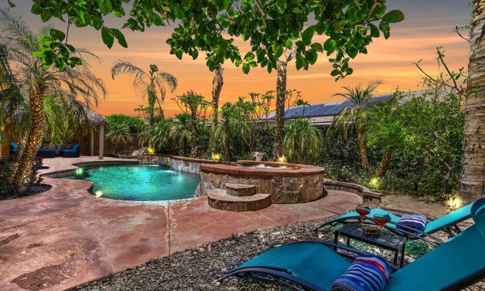 Coachella House | Paradise private resort with waterfall pool