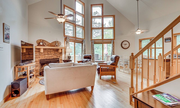 Basye Cabin | 'Peeking Pines' A-Frame Cabin in Bryce Resort!