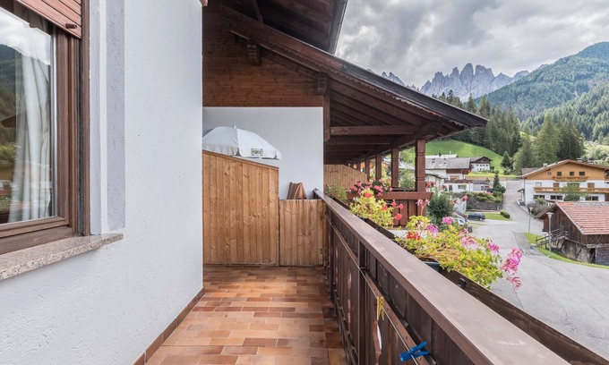 Santa Maddalena Apartment | 'Pension Sonia Apartment 102' with Mountain View, Garden & Wi-Fi