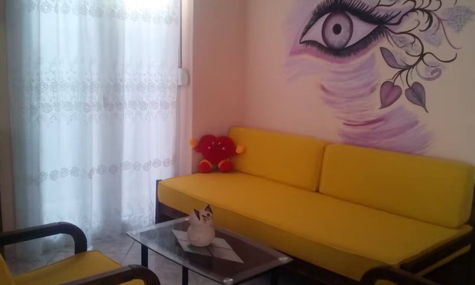 Thessaloniki Apartment | Penthouse on the 4th floor with huge Balcony! 10 min away from Metro.