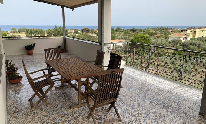 Badolato Marina Apartment | Penthouse with Panoramic Veranda immersed in Nature, a stone's throw from the Ionian Sea