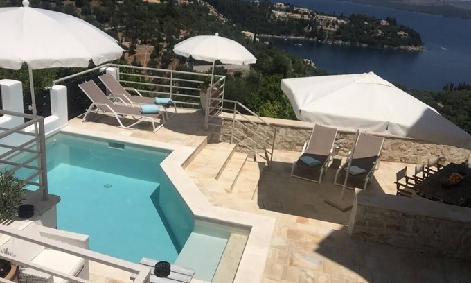 Gimari Villa | Pepe's Villa in Loustri on NE coast with private pool, WiFi, AirCon. Sleeps 4.
