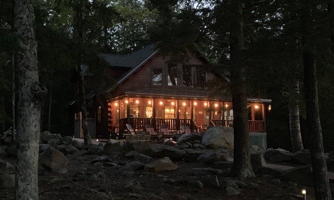 Gilford House | Perfect Family Retreat! Secluded Island "Rustic Luxury" log home on Mark Island