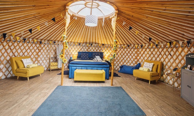 Great Ellingham RV Rental | PERIGNON Luxury Heated Yurt with Private Hot Tub