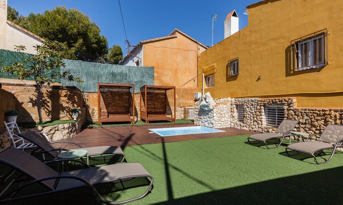 Can Trabal House | Pet-Friendly Holiday Home Masia Alt with Mountain View, Pool, Wi-Fi, Garden & Terrace