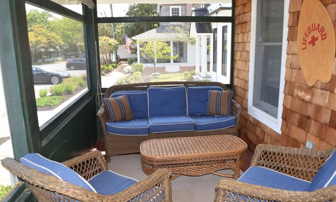 The Pines House | Pet Friendly North Rehoboth Ocean Block 5BR Home Steps to the Beach w/Large Porch