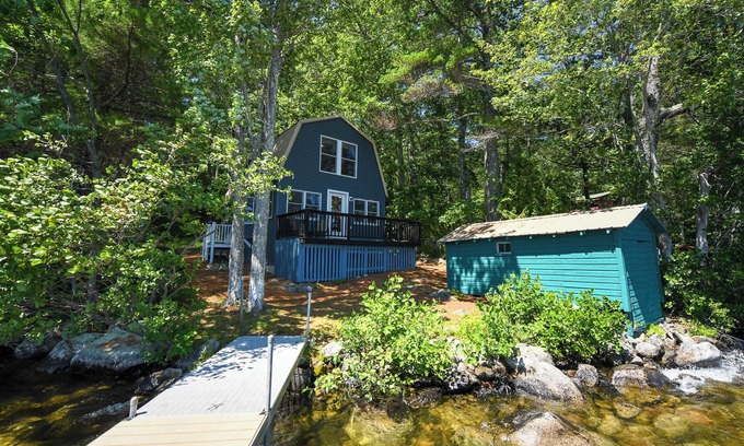 Raymond Cottage | Pet-friendly waterfront cottage just 26' from the shore of Panther Pond!