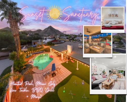 Paradise Valley Village House | Phoenix Oasis I Free Heated Pool I Mini Golf I Luxe 4BR
