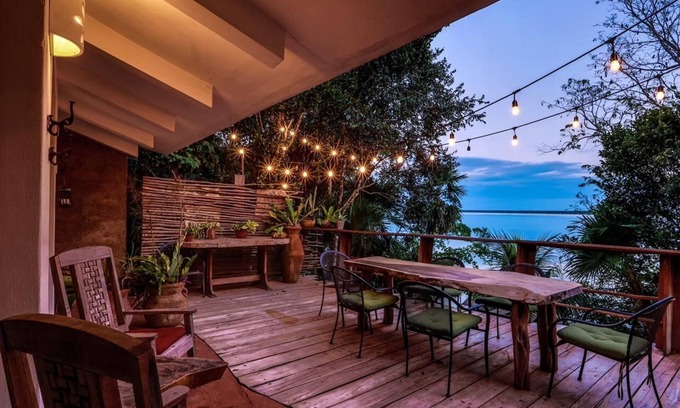 Yucatan Peninsula Villa | PICTUREQUE VILLA IT'S OWN PRIVATE COVE LAKE DOCK Palapa Swings Kayaks SUP Boards