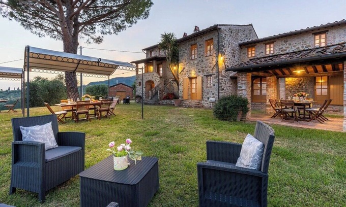 Capannori Villa | Podere Oasi, private villa with fenced pool, view, WiFi