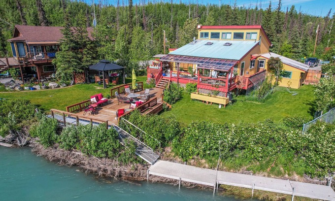 Sterling House | Pristine riverfront 2-bedroom house with private dock, huge deck, and gazebo!