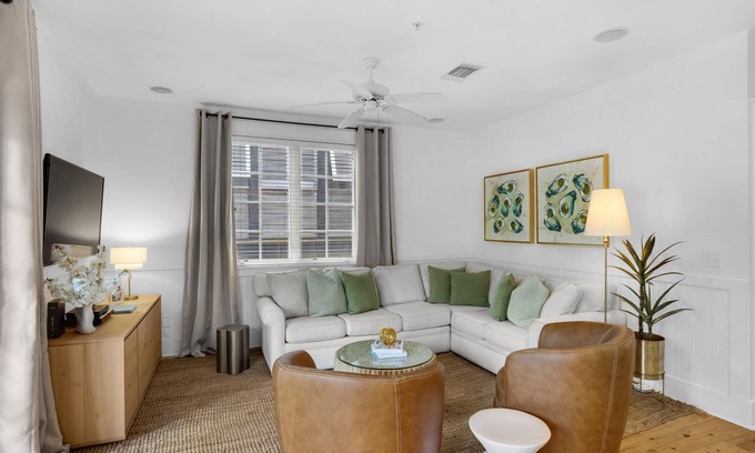 Rosemary Beach Condo | PRIVATE BEACH/POOL ACCESS- Stylish Ambiance-Open Living-Great Location