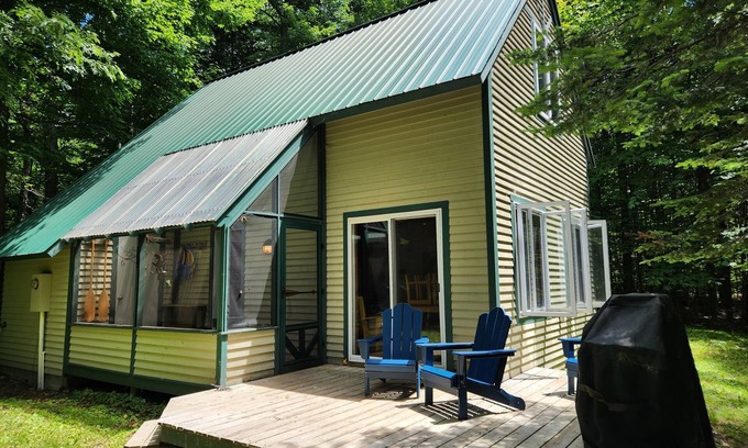 Vermontville Cabin | Private cabin in the Adirondack woods, with own waterfront on Loon Lake.