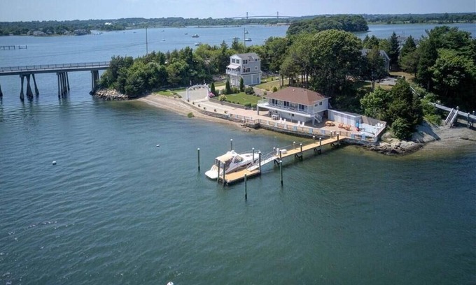 Portsmouth House | Private Coastal Waterfront Summer Resort Home with Dock