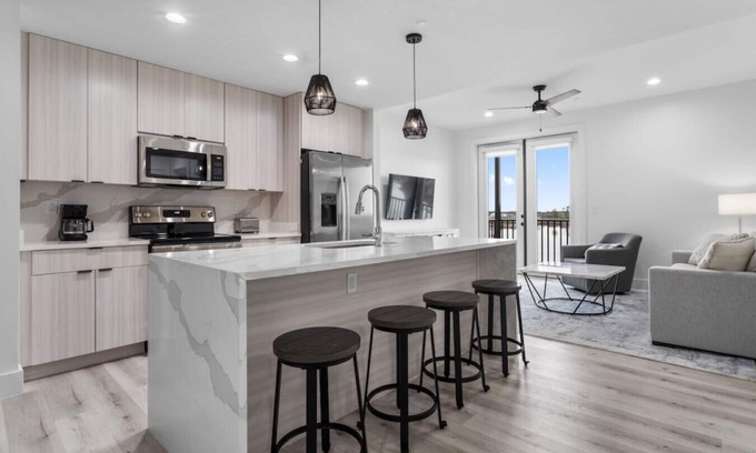 Gulfport Apartment | Private Condo #208 with Riverside View and Private Pool