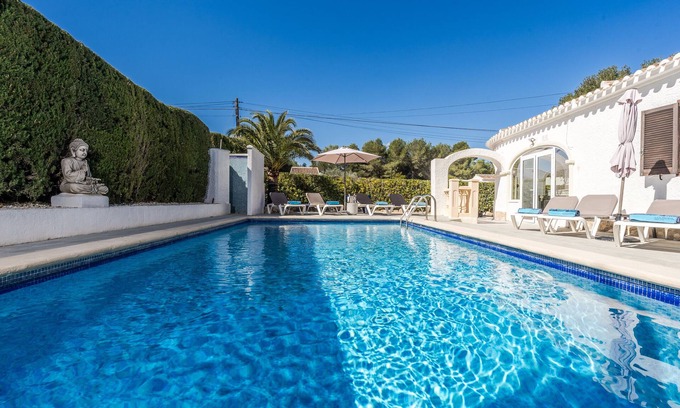 Javea Villa | Private detached villa with heated pool, air con, wi-fi, sleeps 8.