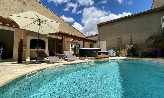 Laure-Minervois House | Private house with pool and spa 20ms from the city of Carcassonne Occitanie