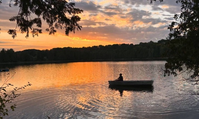Wollaston RV Rental | Private Lakefront Glamping on 95 Acres, Rooftop Tent right on the Lake