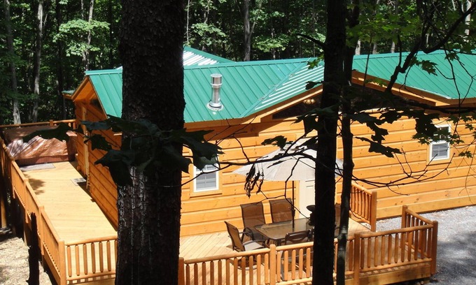 Berkeley Springs Cabin | Private Log Cabin - Hot Tub, NEW SatelliteWi-Fi, Fireplace, Sm Pet Considered
