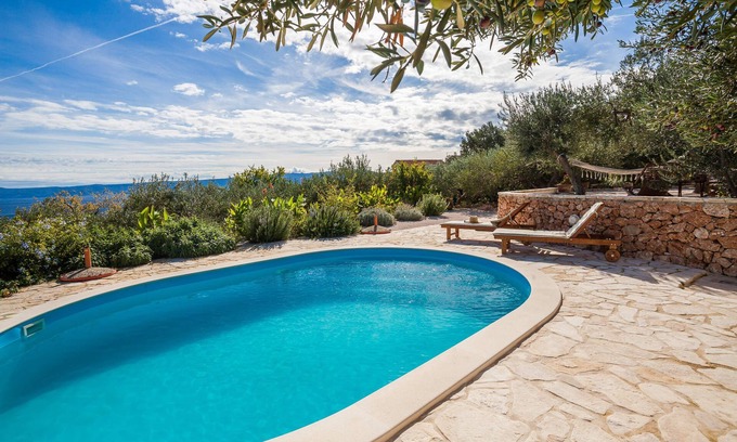Bol House | Private pool family home with open sea view