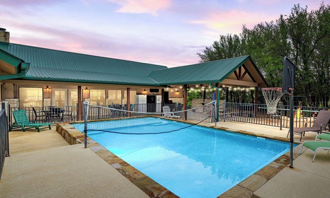 Sabinal House | Private pool, pickleball court, single story home, less than 5-minute drive to THE Frio River
