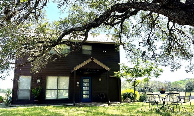 Pipe Creek Cabin | Private, redwood cabin with endless Hill Country views. Horse & dog friendly!