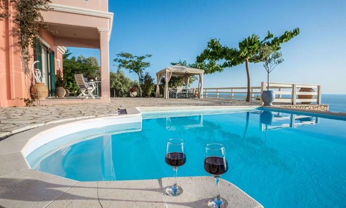 Evgiros Villa | Private villa w/pool, seaviews, magical sunsets-Eleni