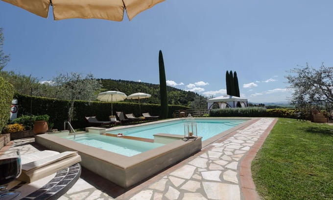 Montaione Villa | Private Villa with WIFI, private pool, A/C, TV, patio, panoramic view, close to San Gimignano