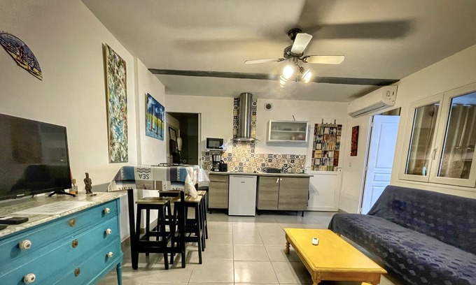 Saint-Hippolyte Apartment | Quiet one-bedroom apartment 5 minutes from the beaches of Barcarès.