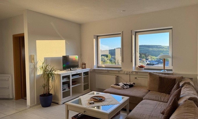 Morschied Apartment | Quiet, bright apartment in a natural idyll with a view of the beautiful Hunsrück region