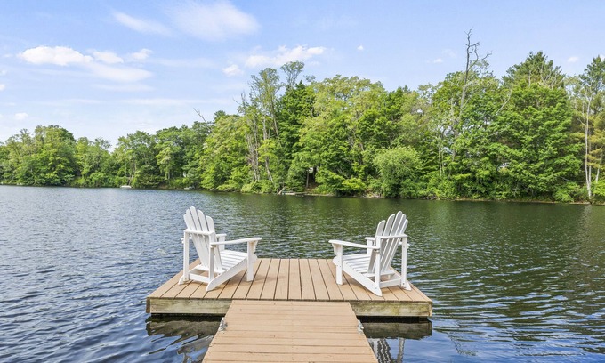 Northville House | Quiet lake front home with private beach