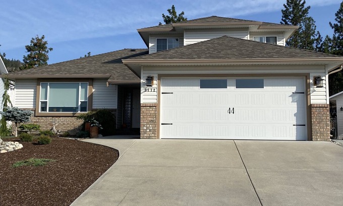 Central Okanagan House | Quiet suite near beach. Serene setting with patios and space to BBQ