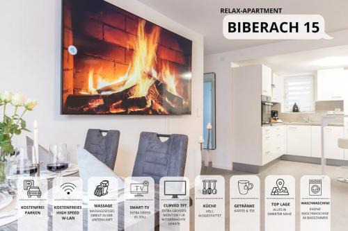 Bergerhausen Apartment | RelaxApartment 15 Massagesessel SmartTV Küche