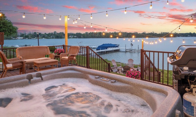 Lake Odessa House | Relaxing Lakefront Cottage-Kayaks, Hot Tub, Firepit & Dock