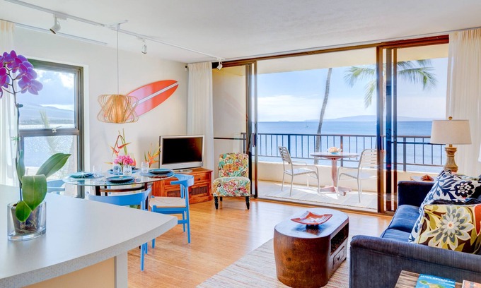 Kihei Condo | Remodeled Quiet Oceanfront Corner Unit on 3rd Floor at Sugar Beach Resort