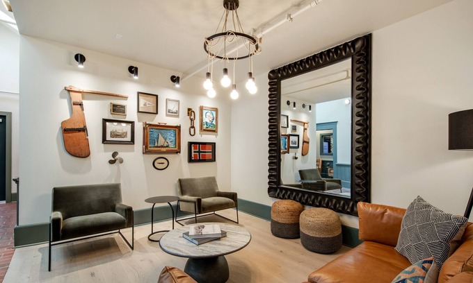 Poulsbo House | Restored 9-room boutique hotel in historic downtown with city views & parking