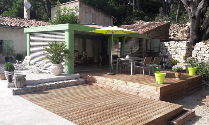 Les 3 Ponts House | Restored MASET 100m2 with swimming pool on 1ha of garrigue 10mn from town center