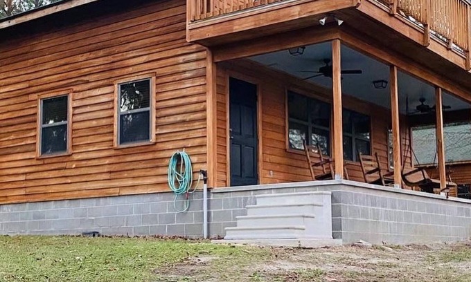 Appling County Cabin | River Cross Lodge Cypress Loblolly Cabin Overlooking The Altamaha River