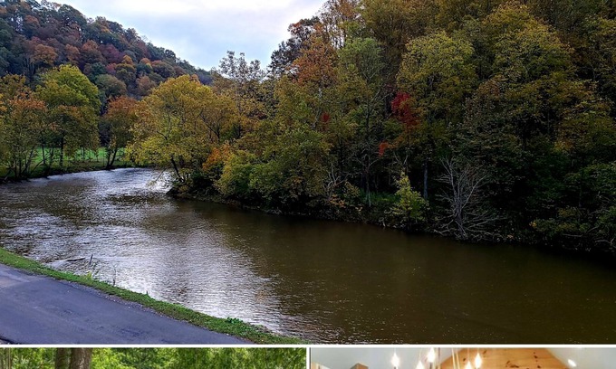 Tannersville House | RiverBerry - Mountain Cottage on Riverfront - Secluded Comfort - Pets Stay Free!