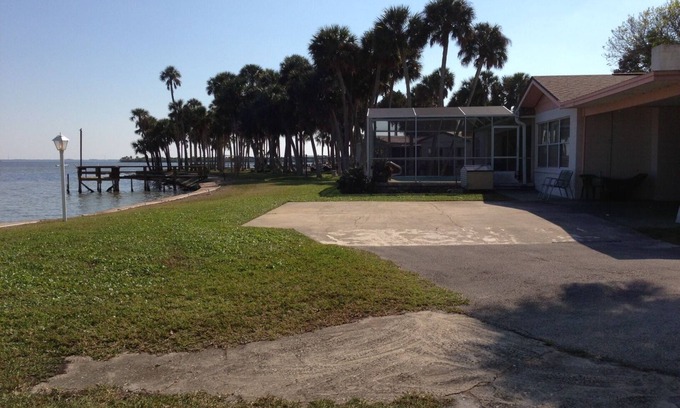 Titusville House | Riverfront Pool Home close to KSC and East Coast Beaches