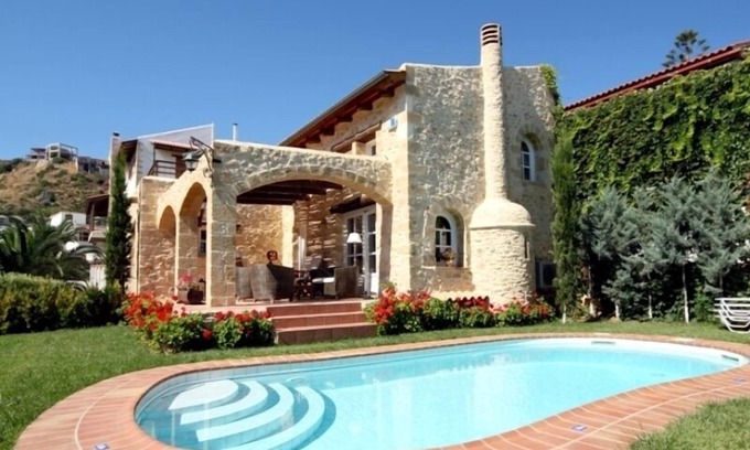 Platanias Town Villa | Rock House's Villa Melody, Secluded Villa with private swimming pool and garden