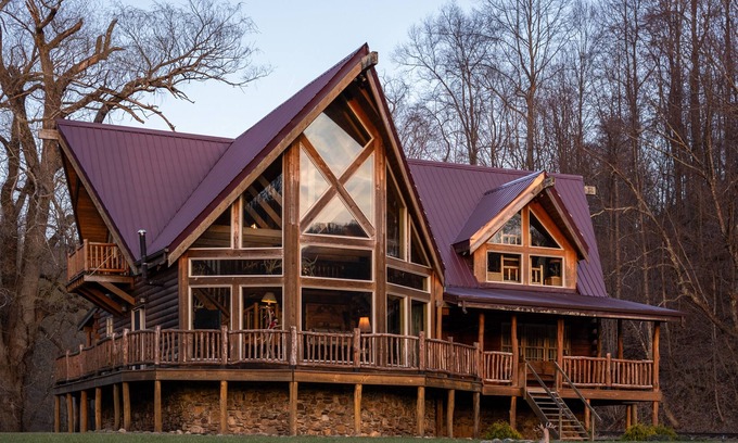 Elkins Cabin | Rocky Mt Lodge - Hot tub, Firepit, Fishing, Floating, Large Mountian Getaway