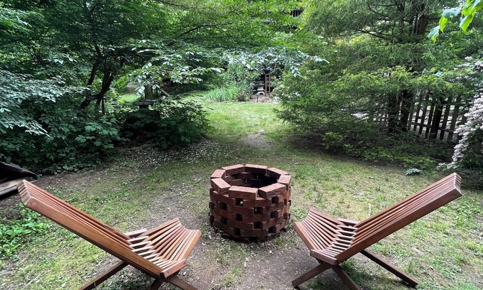 Southbury RV Rental | Romantic Botanical Glamping with pool, gardens & smoked dinner for 2 available.
